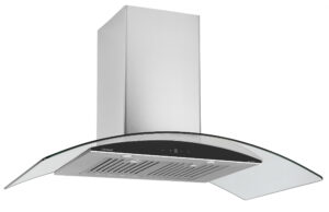 Máy hút mùi áp tường kính cong Inox 90cm GrandX GX H90C55