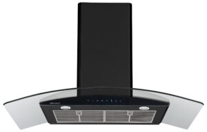 Máy hút mùi áp tường kính cong màu đen 90cm GrandX GX H90C62B(GX H90C62M)