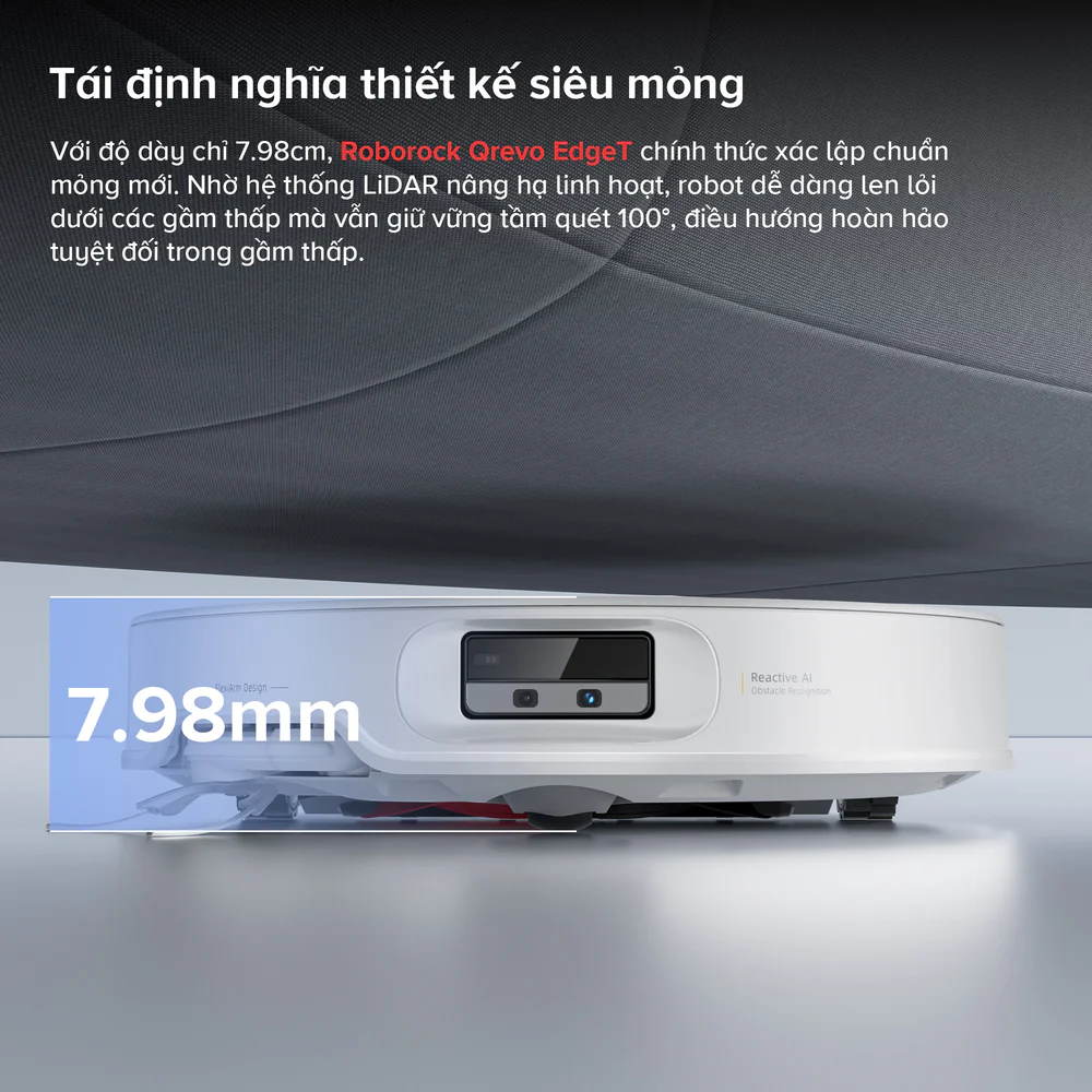Robot Hút Bụi Roborock Qrevo EdgeT Lau Nhà