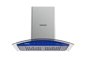 Máy hút mùi kính cong 70cm Sunhouse SHB72022 170W 3 tốc độ