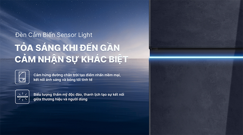 Tủ lạnh Aqua Inverter 455 lít AQR-TA518FA(GL)U1 - Đèn chiếu sáng Daylight tiện lợi