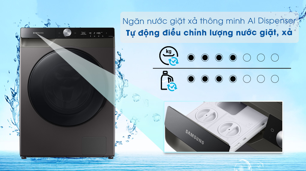 Máy giặt sấy Samsung AI Inverter 11kg WD11T734DBX/SV