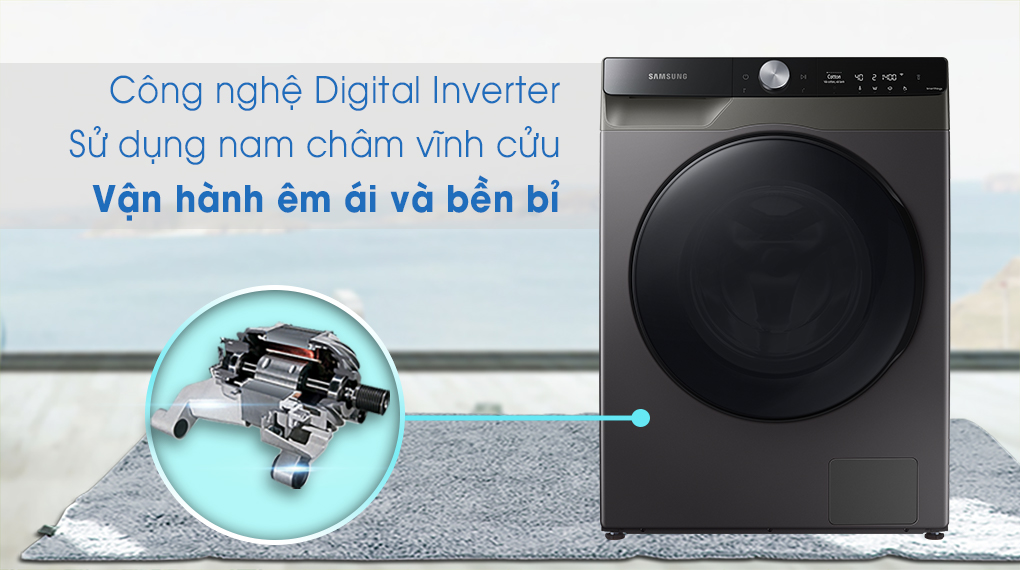 Máy giặt sấy Samsung AI Inverter 11kg WD11T734DBX/SV