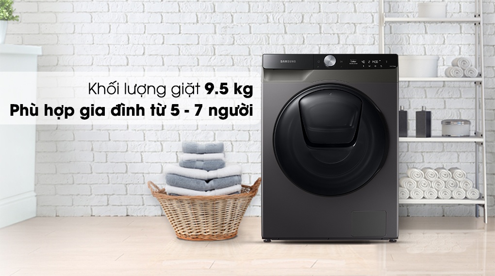 Máy giặt sấy Samsung Addwash Inverter 9.5kg WD95T754DBX/SV