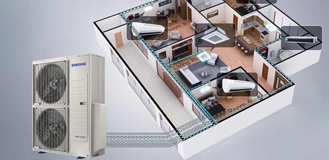 Dàn nóng có thể kết nối tối đa đến 5 dàn lạnh khác nhau