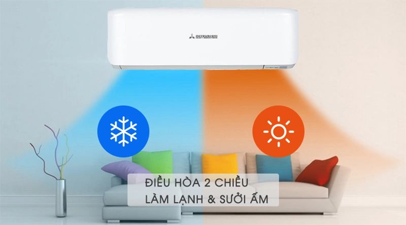 Mitsubishi SRK25ZSS-W5 sở hữu thiết kế mảnh mai, sang trọng, mang lại thoải mái tối ưu