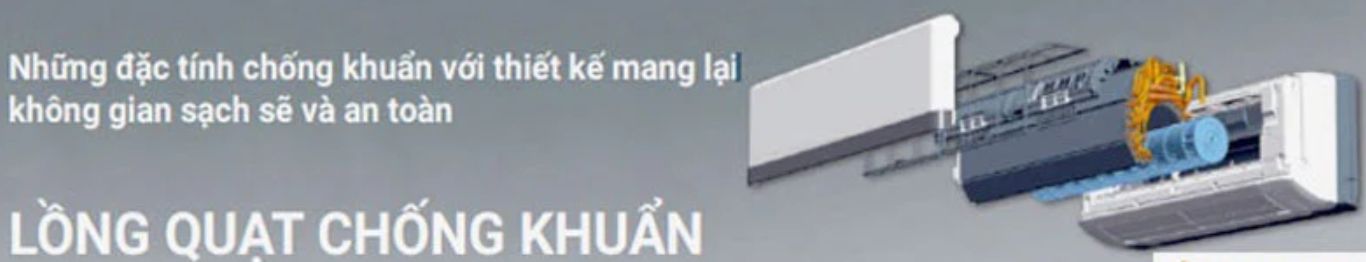 Lồng quạt được xử lý kháng khuẩn