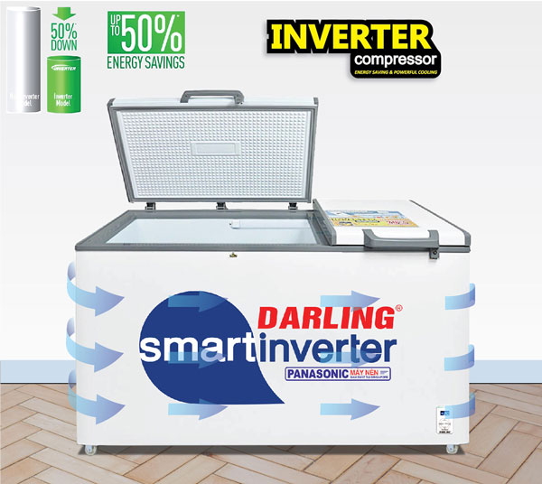 Tủ đông Darling DMF-7779 ASI-1 sử dụng công nghệ Inverter Tủ đông Darling DMF-7779 ASI-1 sử dụng công nghệ Inverter
