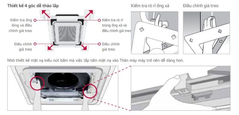Điều hòa âm trần LG 24000BTU inverter 1 chiều ZTNQ24GNLA1ZUUQ24GE1
